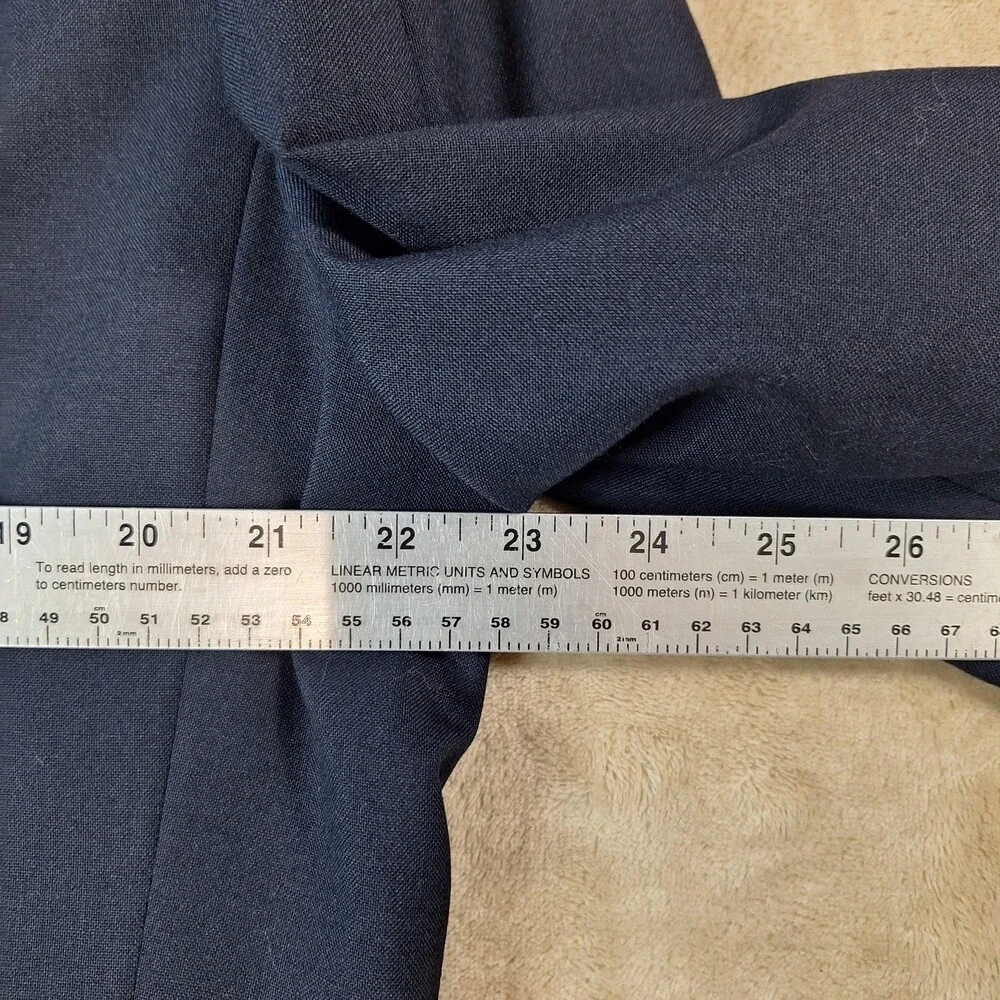 Oscar De La Renta Blazer Mens 46 Regular Blue Ventless 2 Button Gold Buttons